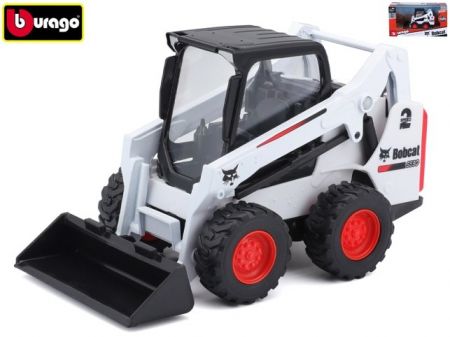 BBurago minibagr Bobcat S590 10cm kov se lžicí na setrvačník v krabičce