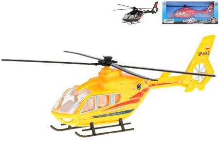 Helikoptéra 21cm kov 1:72 3barvy v krabičce