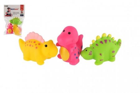 Dinosaurus 3ks do vody stříkací plast 7-9cm v sáčku 13,5x20cm 0m+