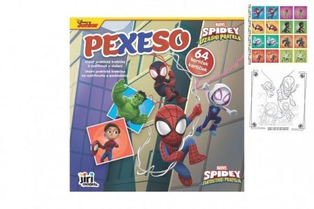 Pexeso v sešitu 64ks Spidey 21,5x21,5cm