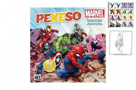 Pexeso v sešitu 64ks Marvel 21,5x21,5cm