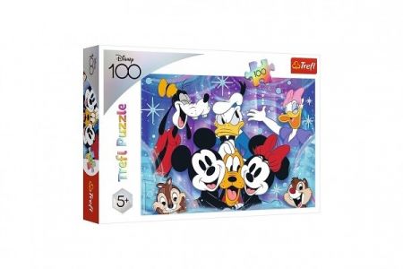 Puzzle Ve světě Disney je zábava 100 dílků 41x27,5cm v krabici 29x20x4cm