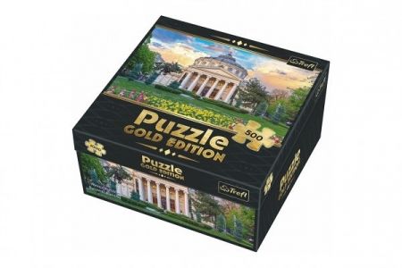 Puzzle Rumunské Atheneum, Bukurešť, Rumunsko - Zlaté vydání 500 dílků 48x34cm v krabici 26