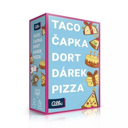 ALBI Taco, čapka, dort, dárek, pizza