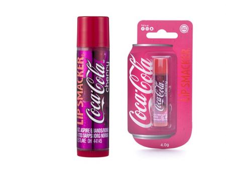 Lip Smacker balzám na rty 4g s příchutí Coca Cola Cherry na kartě