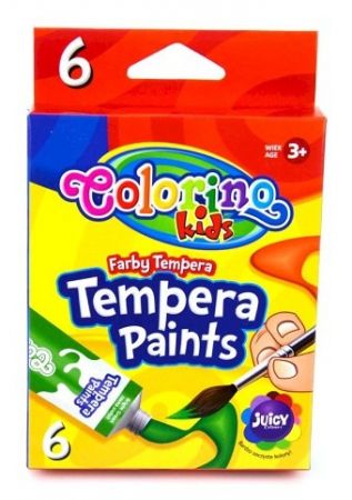 Temperové barvy Colorino v tubě 12 ml, 6 ks