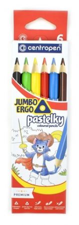 Pastelky trojhranné Jumbo Centropen 9522, 6 ks