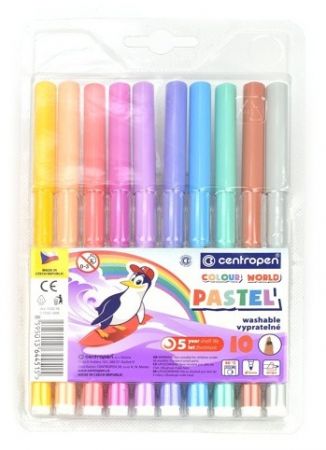 Barevné popisovače Centropen pastelové 7550/10