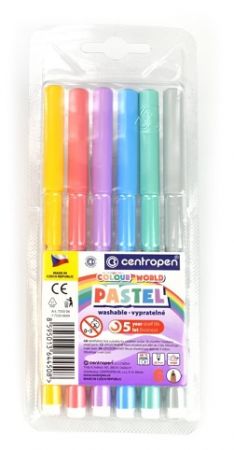 Barevné popisovače Centropen pastelové 7550/6