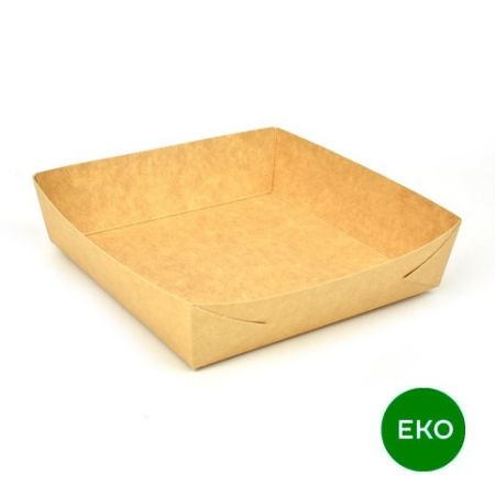 EKO miska, kraft, 130 x 130 x 35 mm,  bal. 450 ks