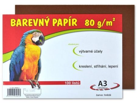 Xerografický papír intensive A3, 80 g, 100 listů, Ofset, hnědý