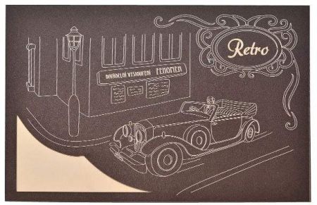 Přání Retro v automobilu, 14,5 x 21cm