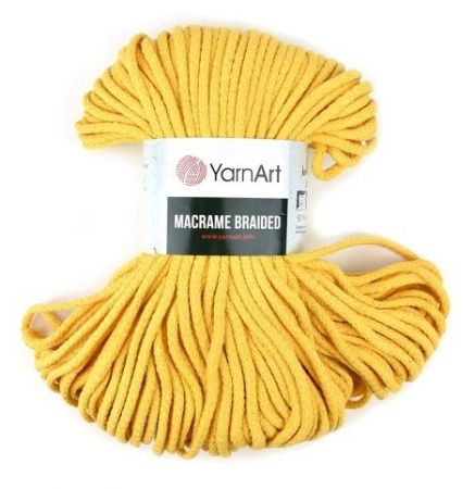 Pletací příze Macrame Braided, hořčicová č. 764, 250g, 67m