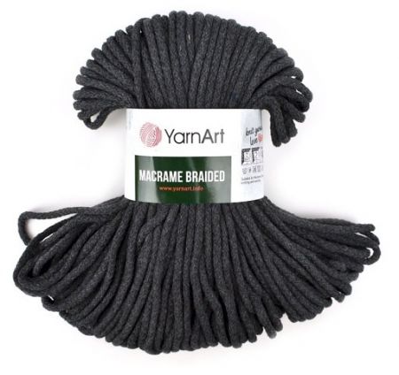 Pletací příze Macrame Braided, šedá tmavá č. 758, 250g, 67m