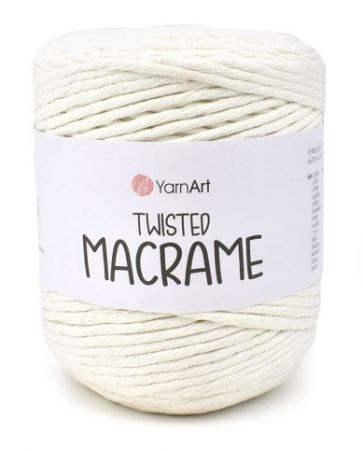 Pletací příze Macrame Twisted, slonová kost č.752/1001, 500g