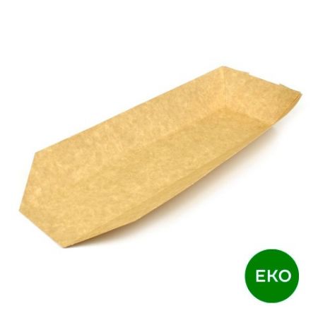 EKO hot dog otevřený, kraft, 250 x 60 x 40 mm