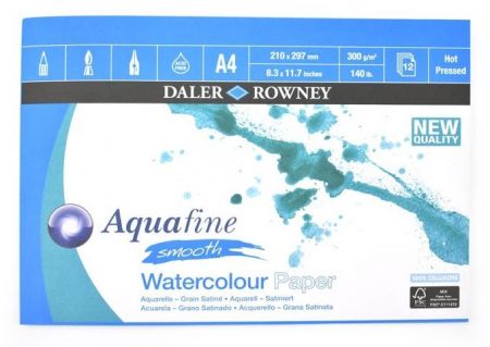 Akvarelový blok Aquafine,  A4, 12 l, 300 g