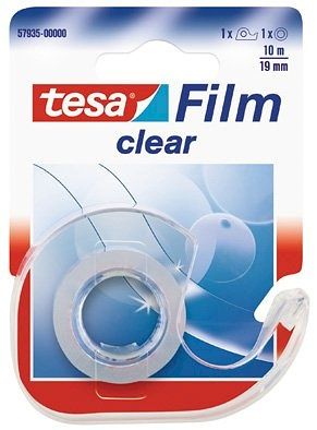 Čirá páska krystal clear s odvíječem 19 mm x 10 m