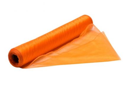 Organza šíře cca 36 cm, 1 m, oranžová