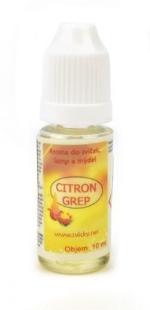 Aroma do svíček, lamp a mýdel, citron, grep, 10 ml