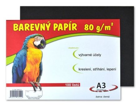 Xerografický papír intensive A3, 80 g, 100 listů, černý, Ofset