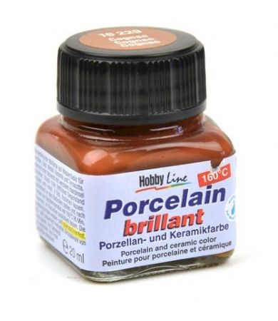 Barva na porcelán, 20 ml, č. 16229, koňak