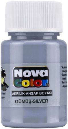 Barva akrylová 30ml metal.stříbrná NC-235