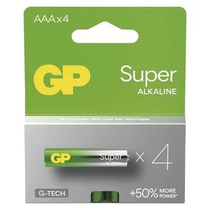 GP Alkalická baterie GP Super AAA (LR03)-4kusy