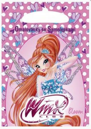 Omalovánky do ruky A5 se samolepkami Winx Club