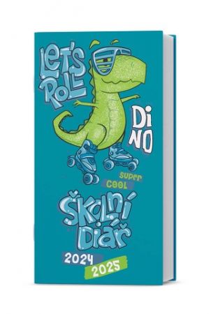 Diář měsíční školní - Klára - lamino - Dino 2025 / 9cm x 17cm / BMK9-2-25