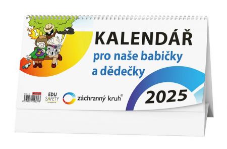 Kalendář stolní týdenní Kalendář pro naše babičky a dědečky 2025 / 30cm x 15cm / BSE4-25