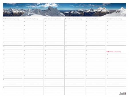 Týdenní plánovací mapa A2 s fotografií / 63cm x 48cm / S70