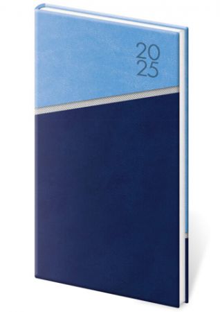 Diář týdenní kapesní Line - modrá 2025 / 8cm x 15cm / DL426-1-25