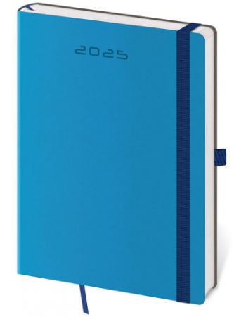 Denní diář A5 Flexies modrý s poutkem 2025 (DF422-2-25)