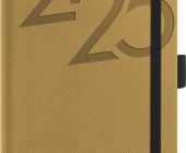 Diář týdenní kapesní Ajax 2025, zlatý, 9cm x 15,5cm, PGD-KAPAJ-5614