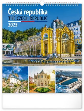 Kalendář nástěnný Česká republika 2025, 30cm x 34cm, PGN-33584-L