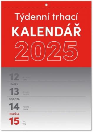 Kalendář nástěnný Trhací týdenní 2025, A5, PGN-33722