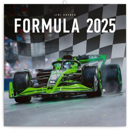 Kalendář nástěnný poznámkový Formule – Jiří Křenek 2025, 30cm x 30cm, PGP-33664-V