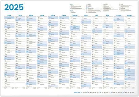 Kalendář roční 2025, A2, 59,4cm x 42cm, PGN-34564
