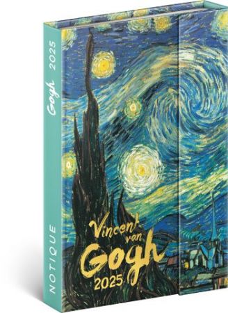 Týdenní diář magnetický Vincent van Gogh 2025, 11cm x 16cm, PGD-33865-V