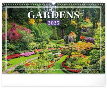 Nástěnný kalendář Zahrady 2025, 48 × 33 cm