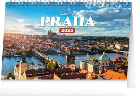 Stolní kalendář Praha – Miluju Prahu 2025, 23,1 × 14,5 cm