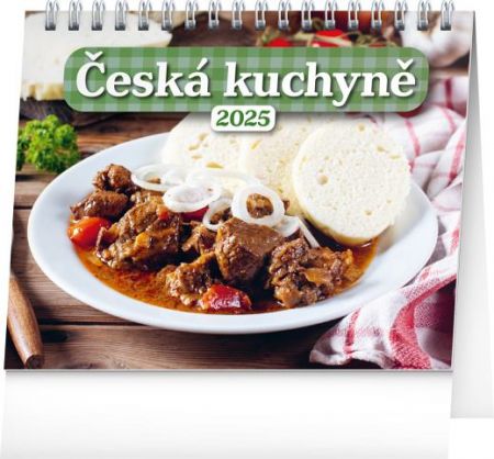 Stolní kalendář Česká kuchyně 2025, 16,5 × 13 cm