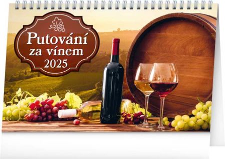 Stolní kalendář Putování za vínem 2025, 23,1 × 14,5 cm