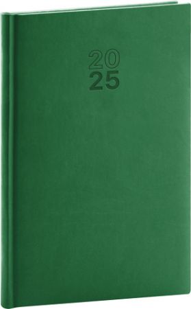 Týdenní diář Aprint 2025, zelený, 18 × 25 cm