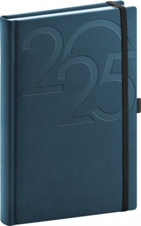 Denní diář Ajax 2025, modrý, 15 × 21 cm