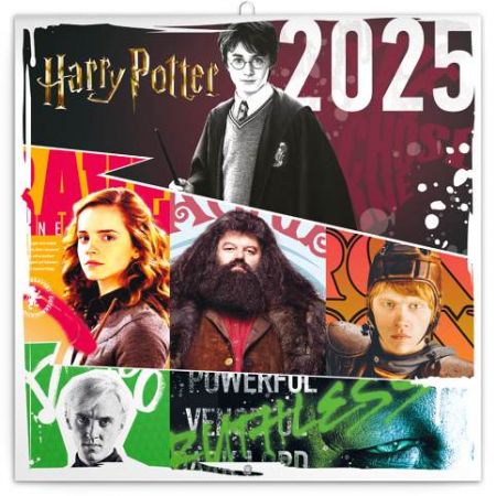 Kalendář nástěnný poznámkový Harry Potter 2025, 30cm x 30cm, PGP-33639