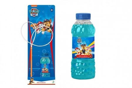 Bublifuk Tlapková patrola/Paw Patrol sada na tvorbu bublin + náplň 0,45L na kartě 15x42cm