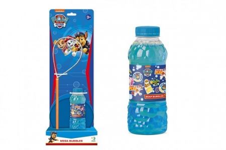 Bublifuk Tlapková patrola/Paw Patrol sada na tvorbu bublin + náplň 0,45L na kartě 15x42cm