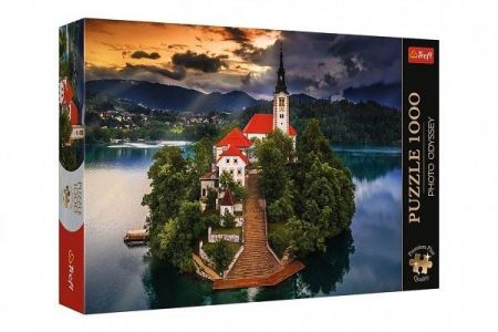 Puzzle Premium Plus - Photo Odyssey:Jezero Bled, Slovinsko 1000dílků 68,3x48cm v krabici